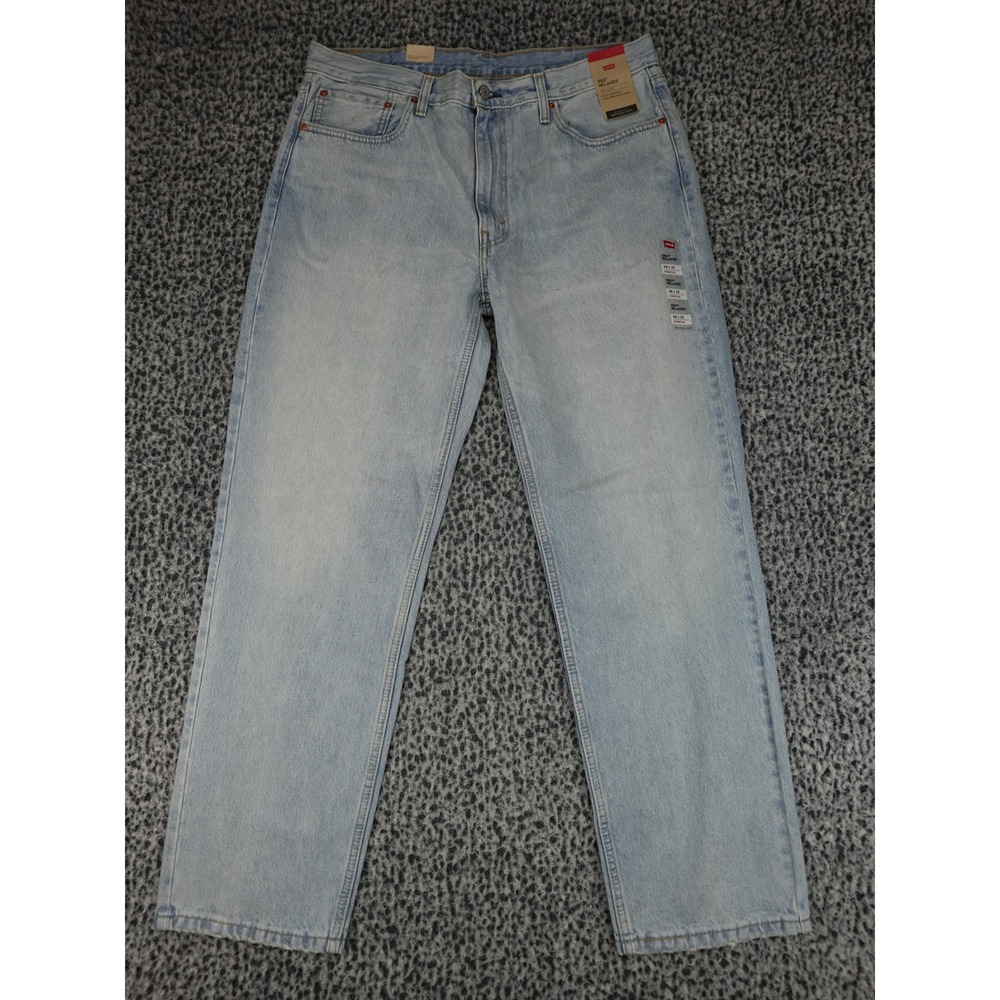 Levi's 550 Relaxed Fit Jeans Mens 38x32 Light Wash Blue Denim Tapered Leg NWT